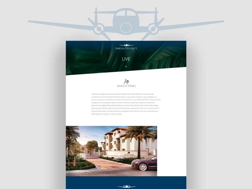 Amelia Oaks marketing design by Creative Mindworks