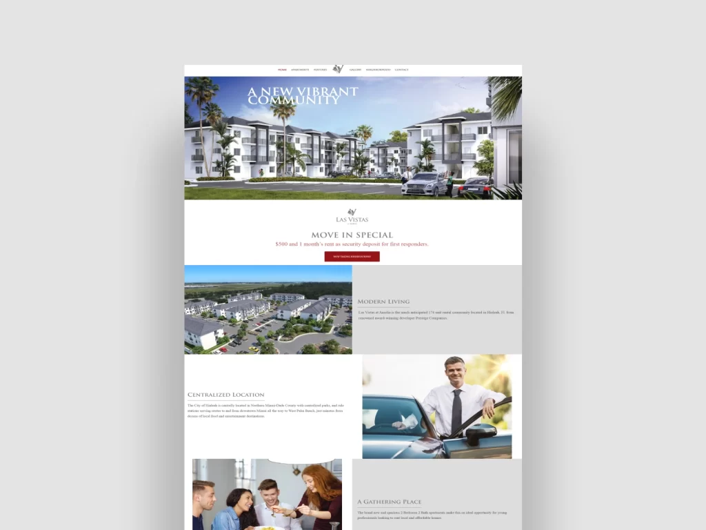 Las Vistas Amelia marketing design by Creative Mindworks