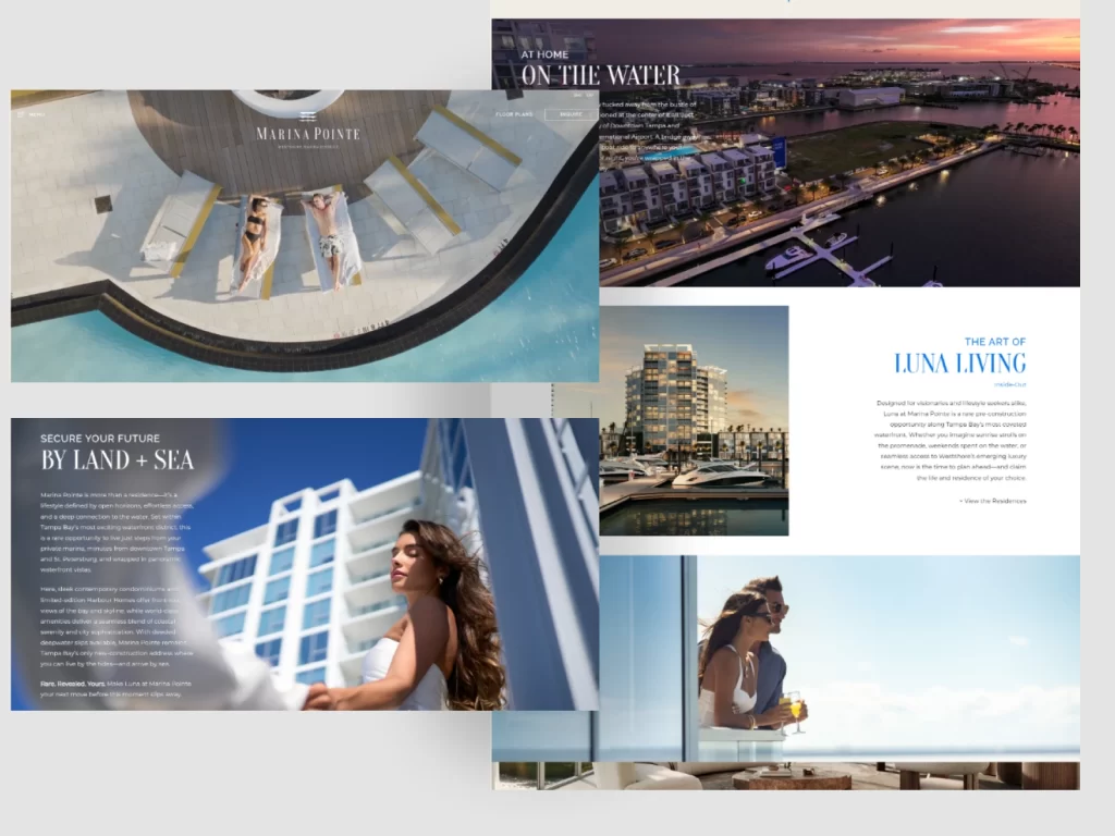 Marina Pointe marketing design by Creative Mindworks