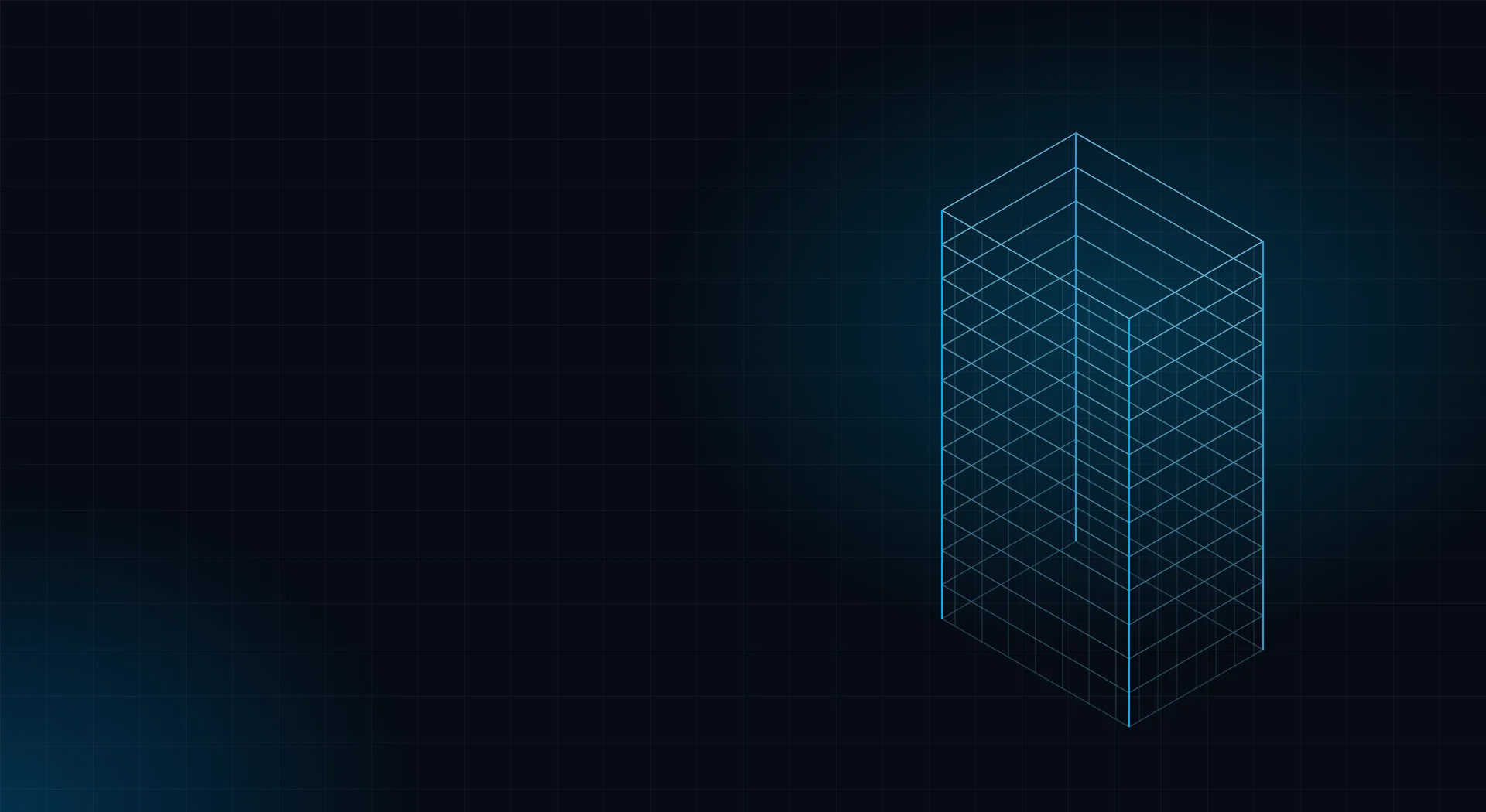3D architectural visualization wireframe of a residential tower