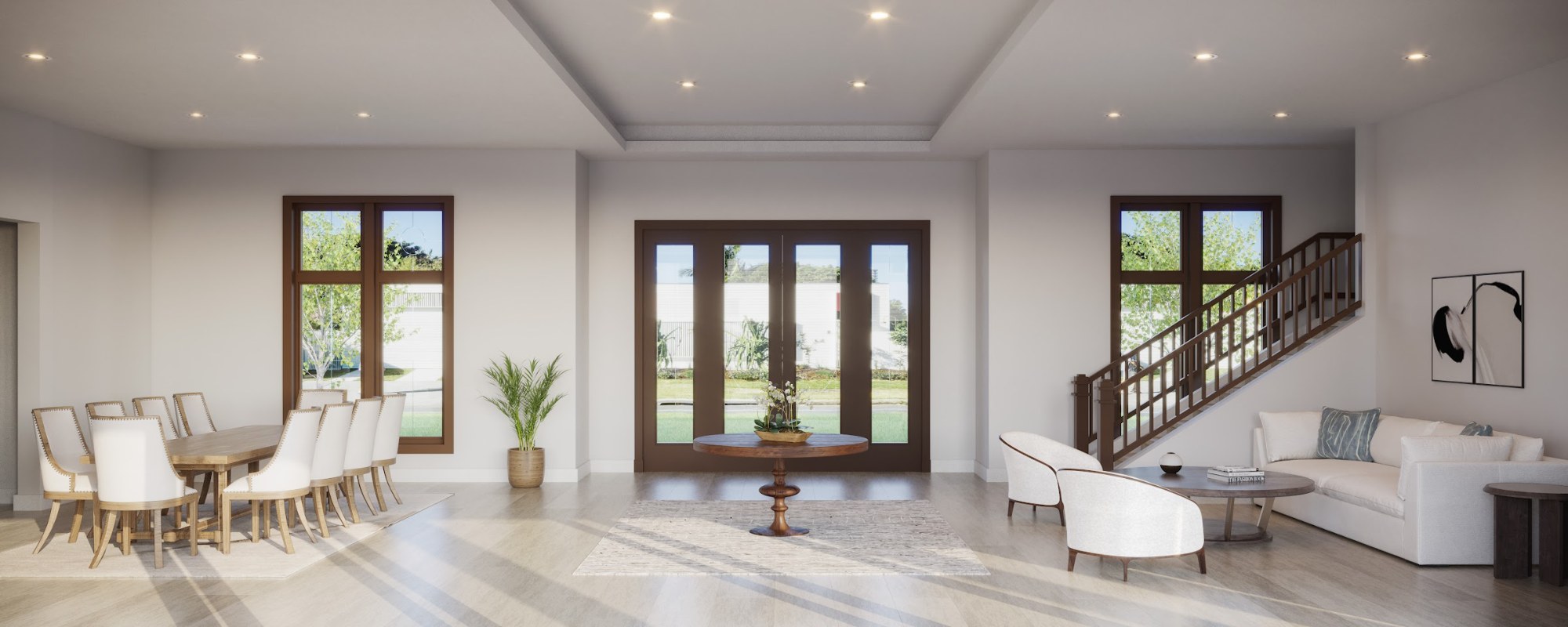 Rendering of a luxury home living room