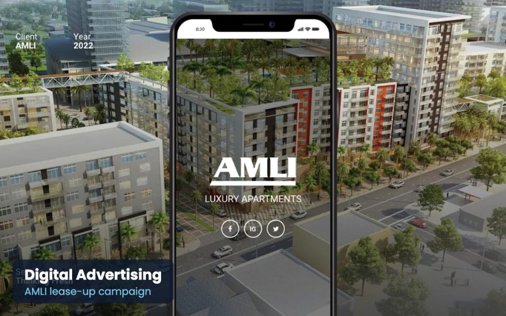 AMLI Midtown Miami digital advertising campaign on mobile